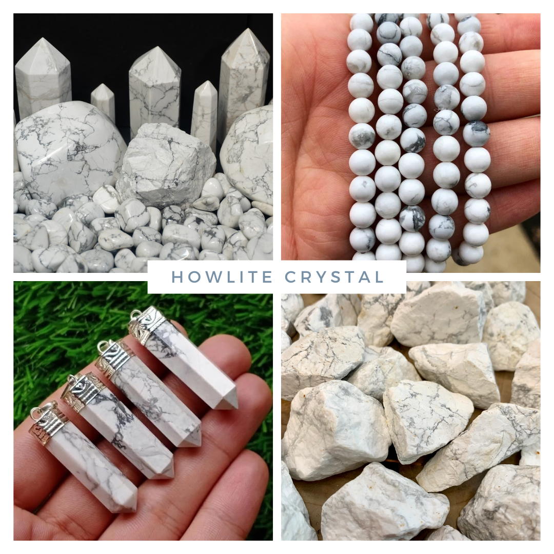 Howlite Crystal Collection - Ziyou Gems and Jewels | Calming Crystal ...