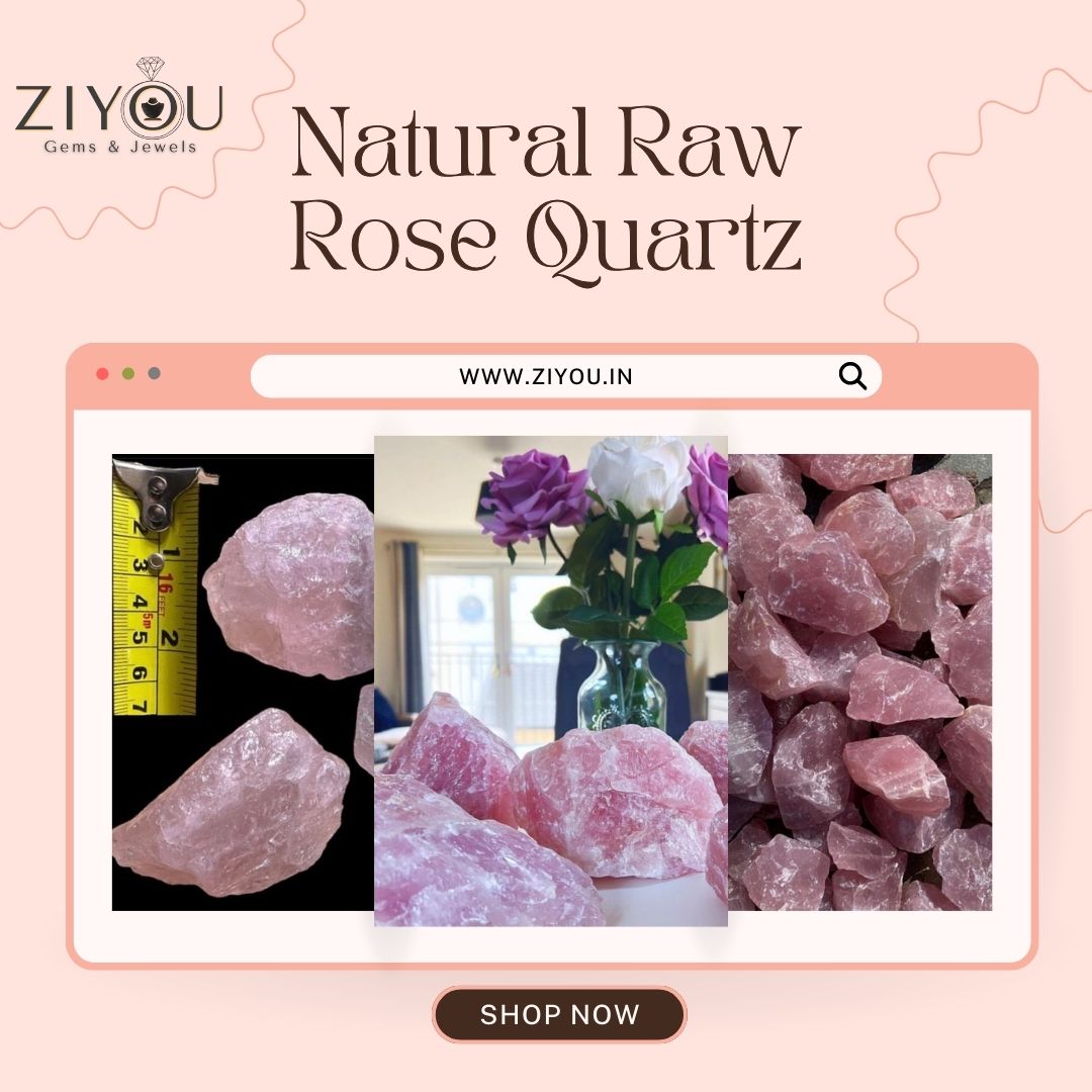 Raw Rose Quartz Crystal for Love and Healing - By Bangalore's Best Crystal Shop