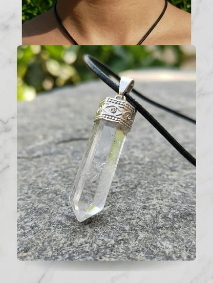 Natural Clear Quartz Pendant | Master Healer Crystal for Clarity & Energy