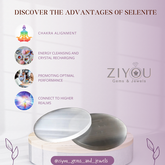 Natural Selenite Plate for Energy Cleansing and Crystal Recharging